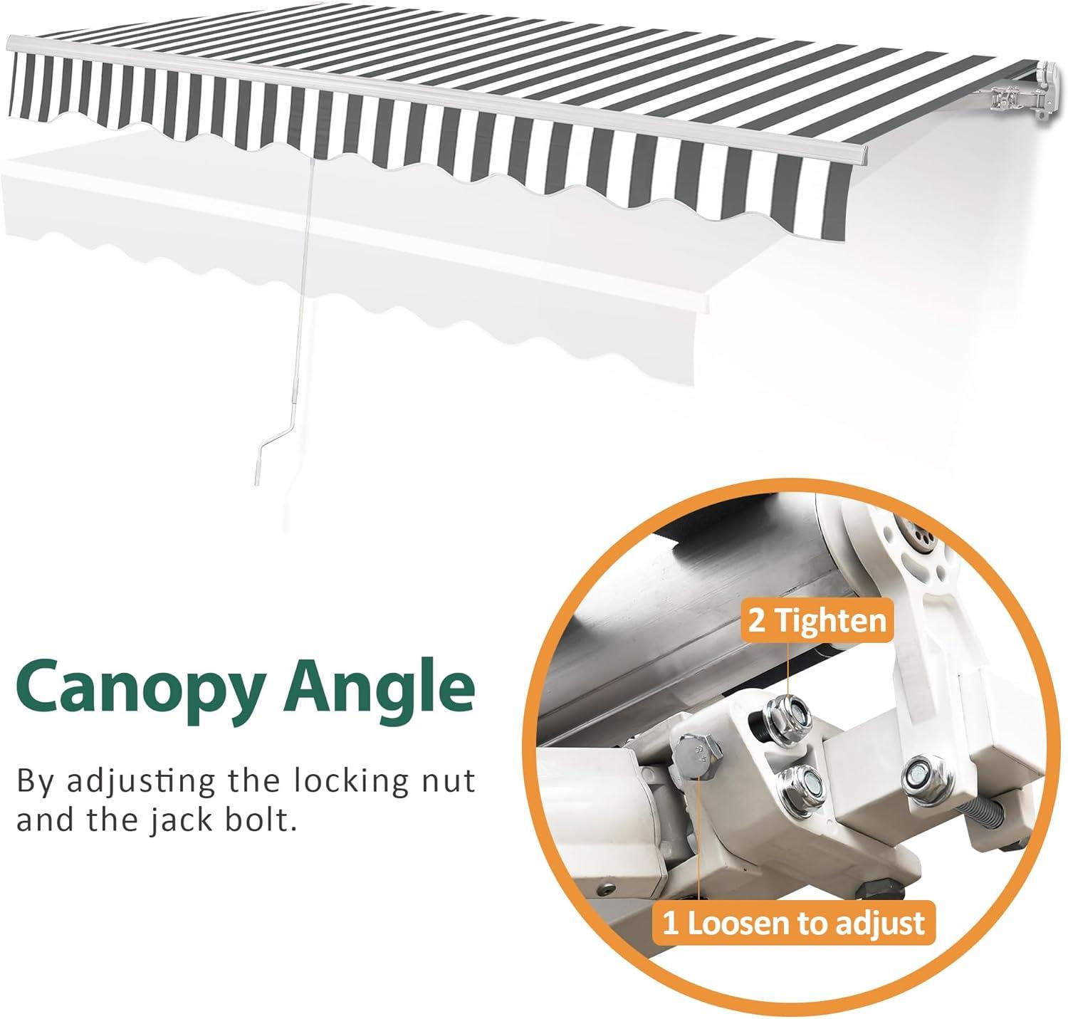 Newacme LLC Freeport Park Alvin 10 ft. W x 8 ft. D Retractable Patio Awning