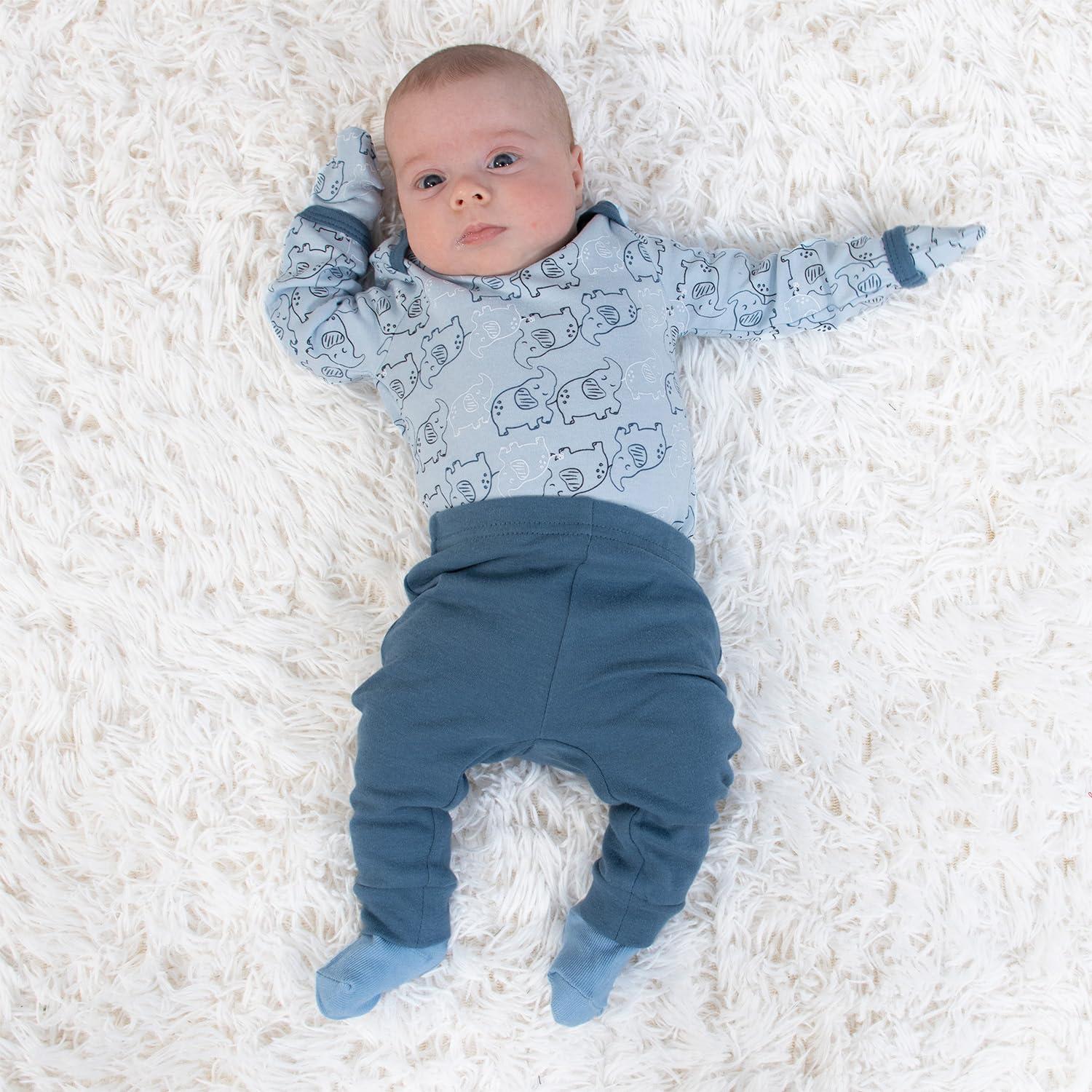 Baby Layette Clothing Gift Set, 30pc - The Peanutshell® Elephant Blue, White Blue, 6-9 Months