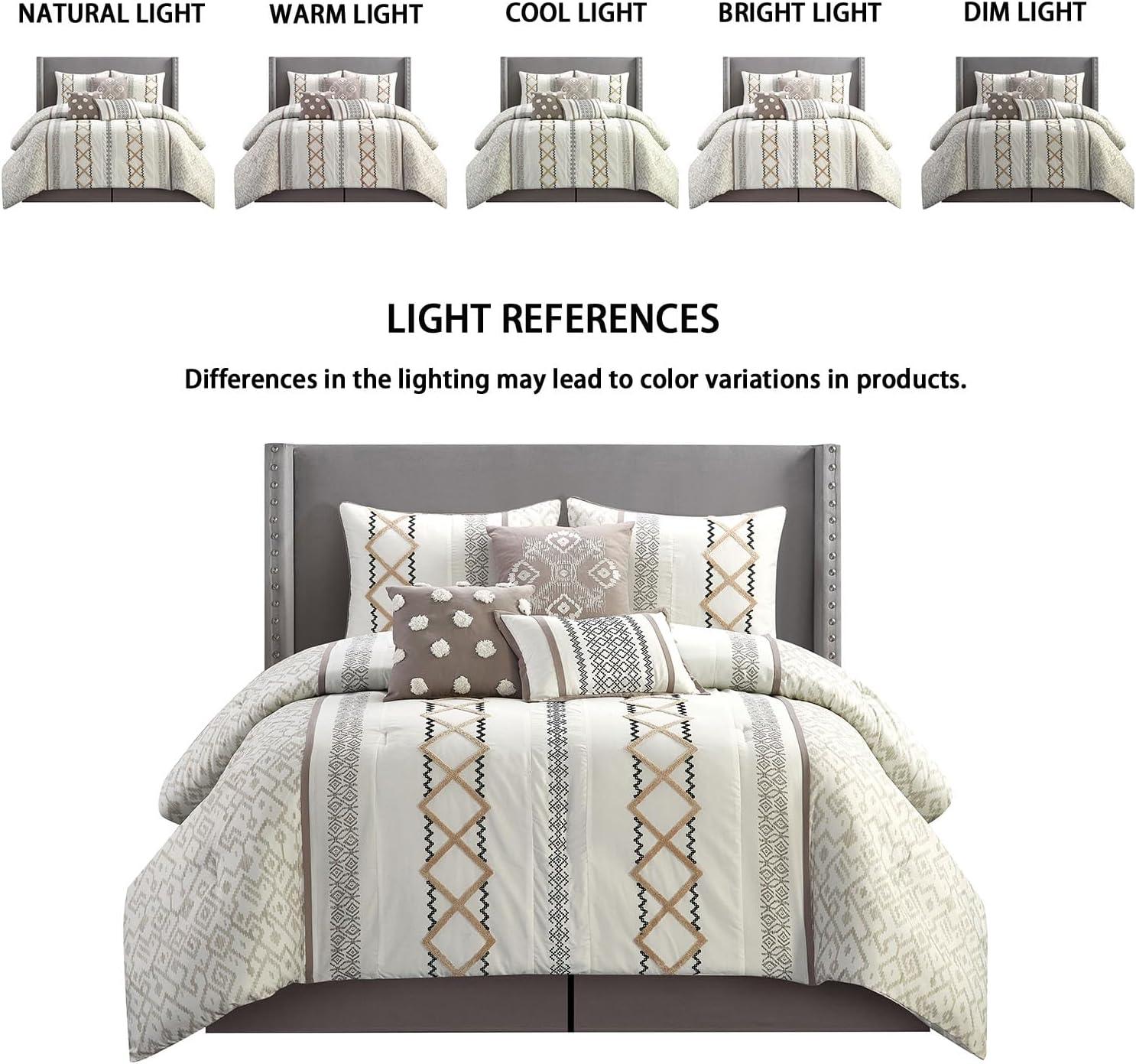Nanshing America, Inc Anthony Microfiber 7 Piece Comforter Set