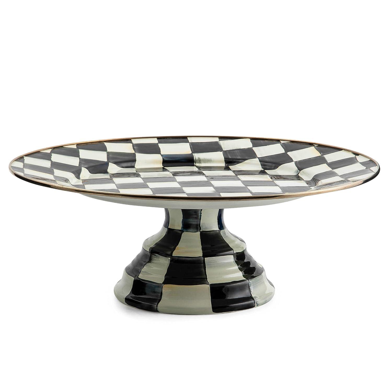 MacKenzie-Childs Courtly Check® Pedestal Platter