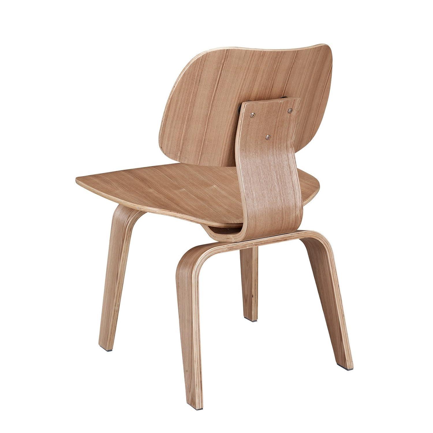 Fathom Dining Wood Side Chair Natural - Modway: Plywood Design, 331 lbs Capacity, Spot Clean