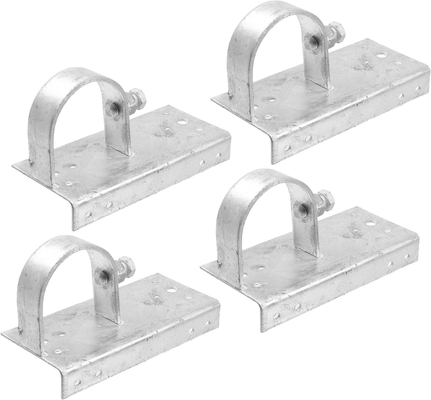 Plum Fittings Chain Link 2 1/2" [2 3/8" OD] x 6" Wood to Steel Post End Style Adapter (Pack of 4)