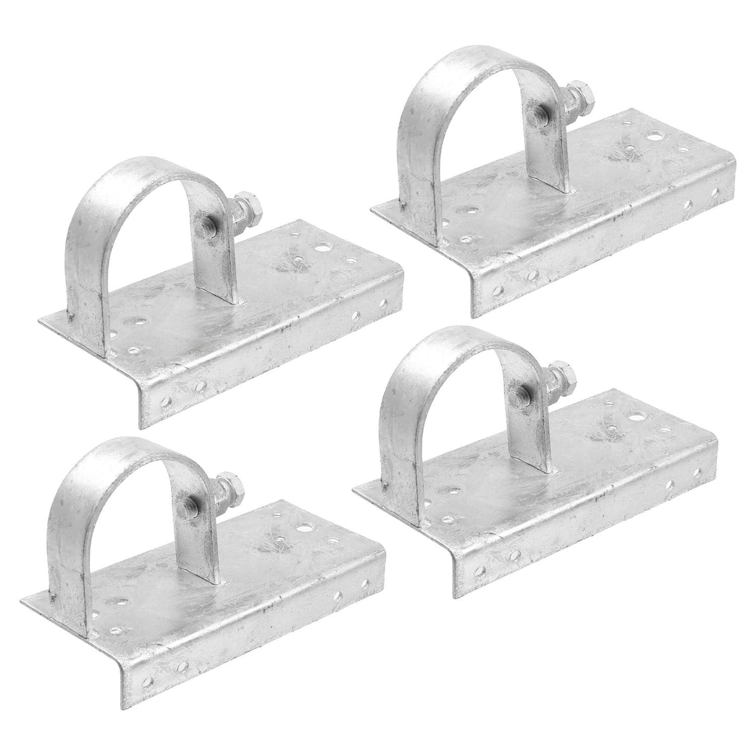 Plum Fittings Chain Link 2 1/2" [2 3/8" OD] x 6" Wood to Steel Post End Style Adapter (Pack of 4)