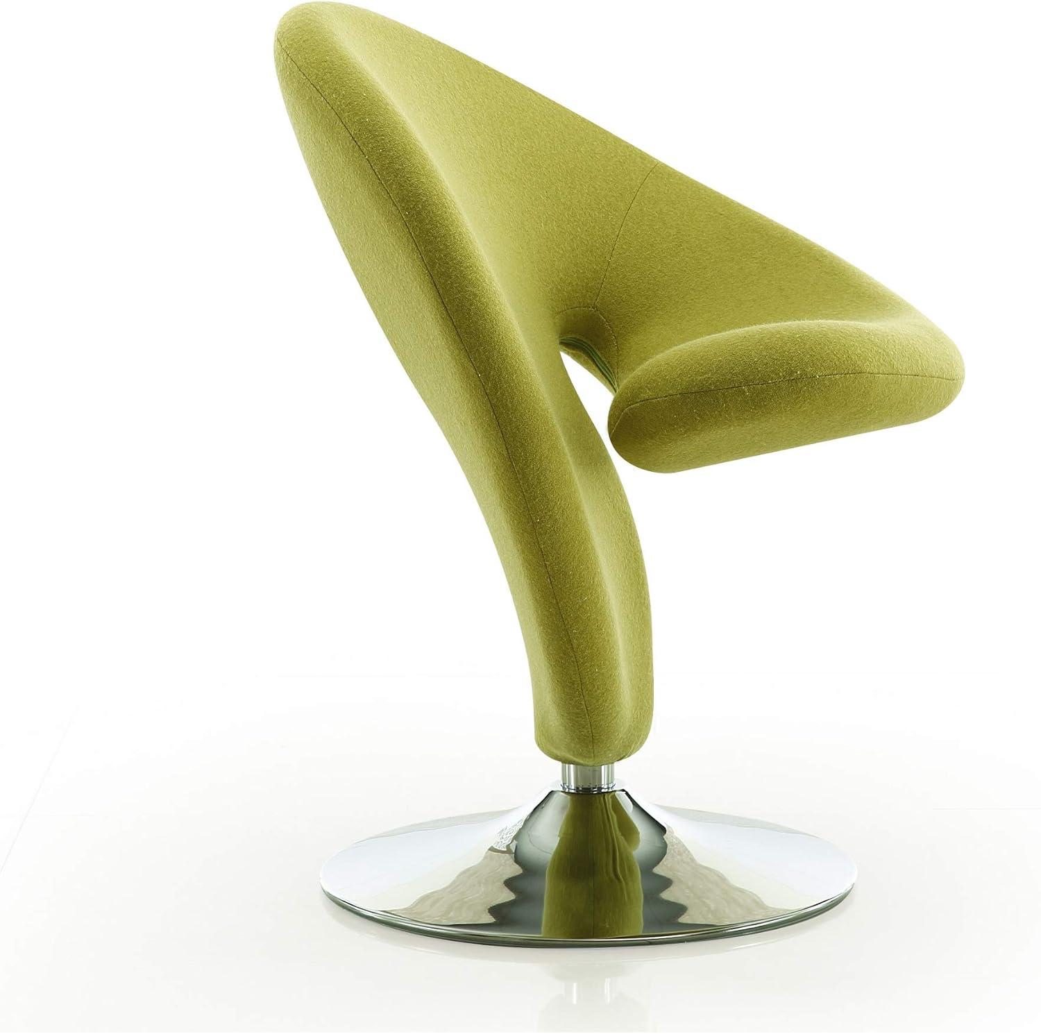 Curl Upholstered Swivel Accent Chair