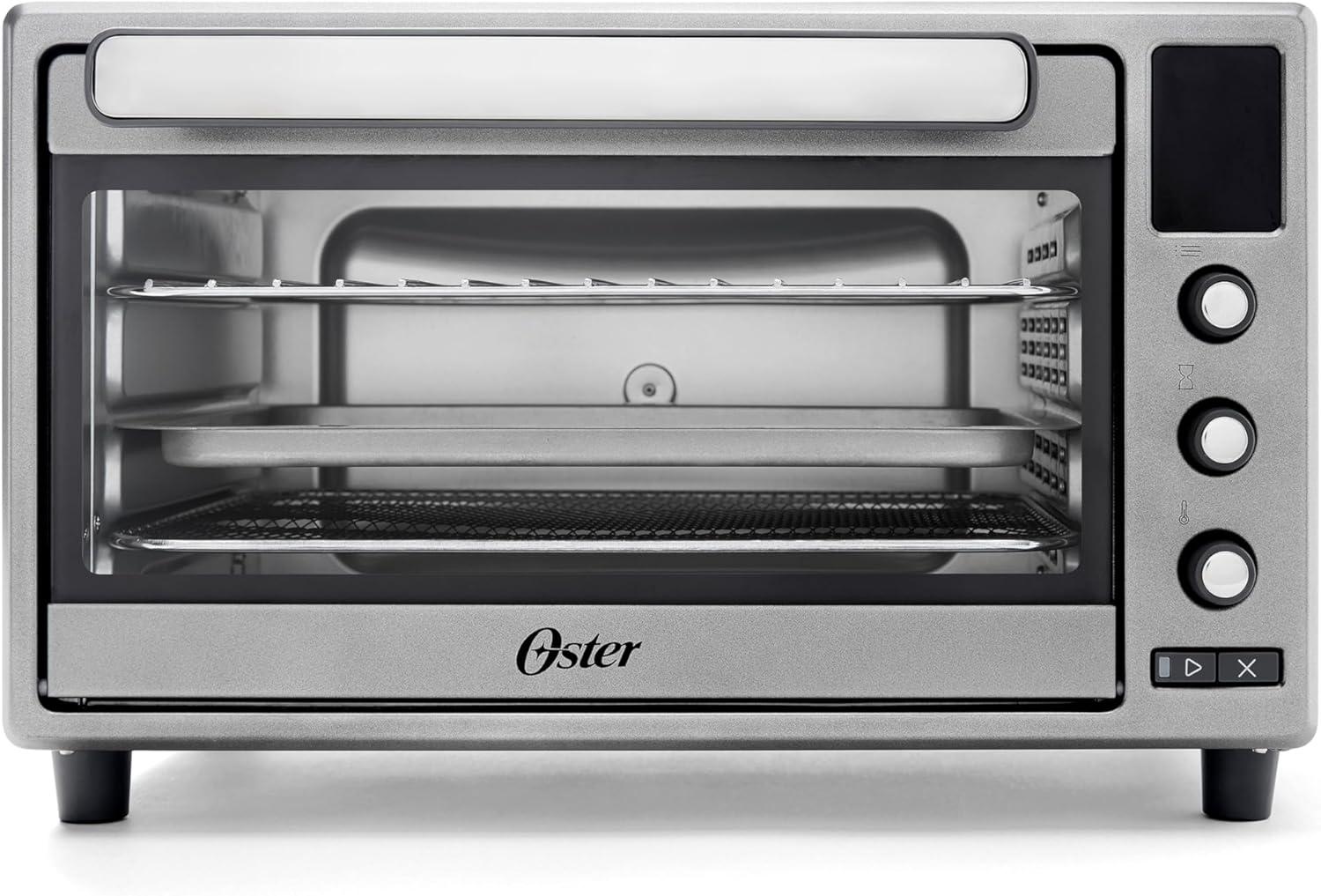 Oster 26 Qt Silver Digital Air Fryer Oven with Touch Control