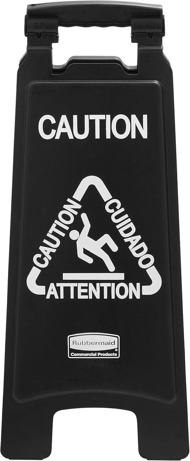 Rubbermaid Commercial Products Executive 2-Sided Multi-Lingual Caution Sign