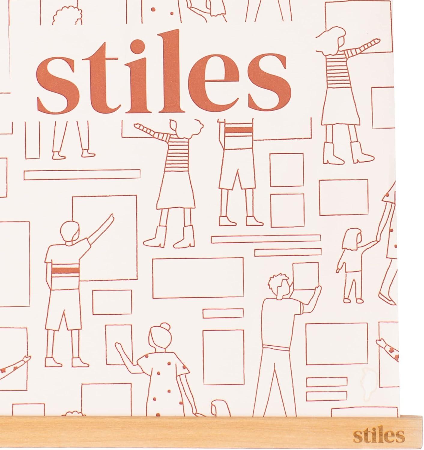 Stiles Magnetic Picture Frame, Wooden Poster Hanger with Adjustable String for Artworks and Photos, 12 Inches