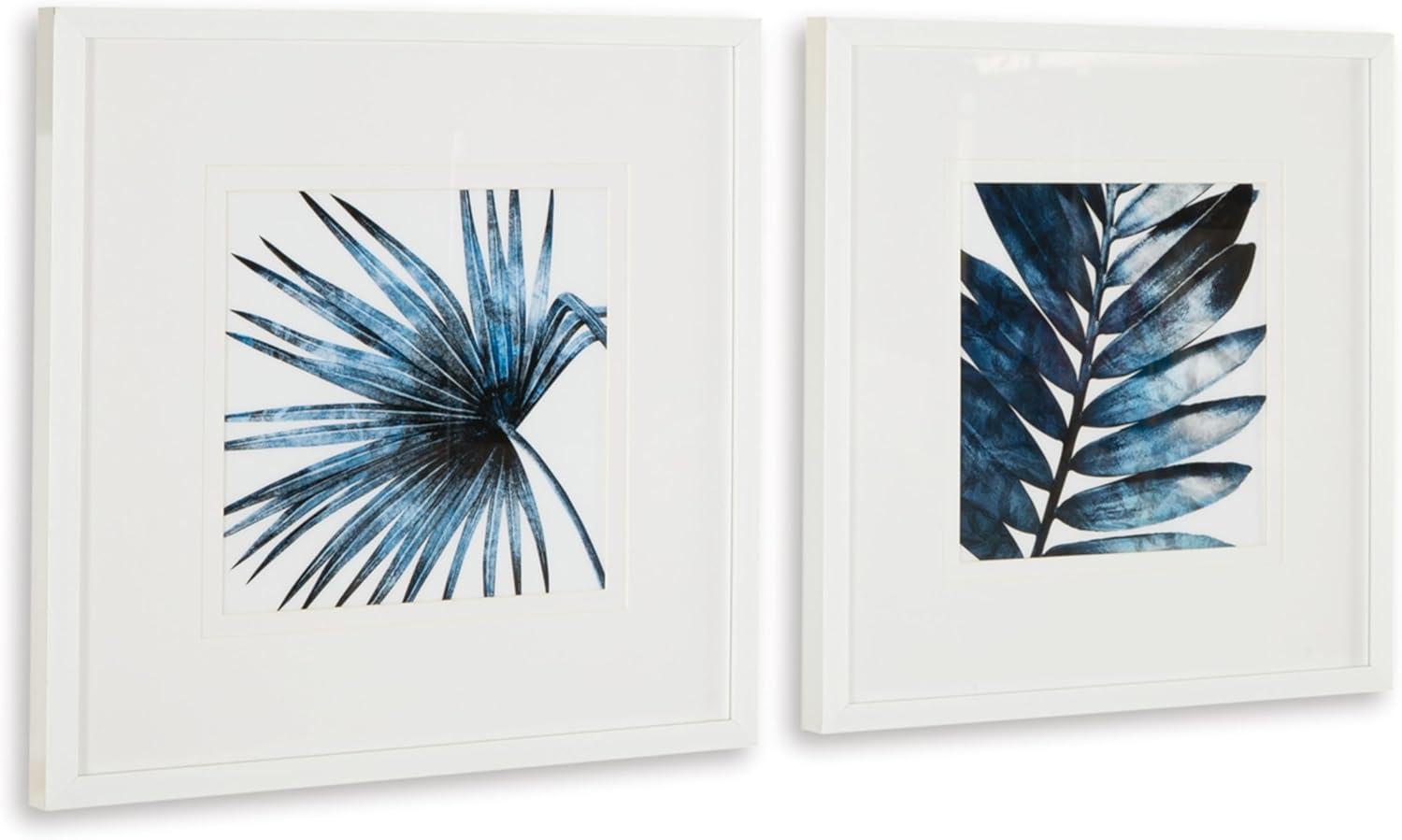 Signature Design by Ashley Contemporary Breelen Wall Art (Set of 2)  Blue/White