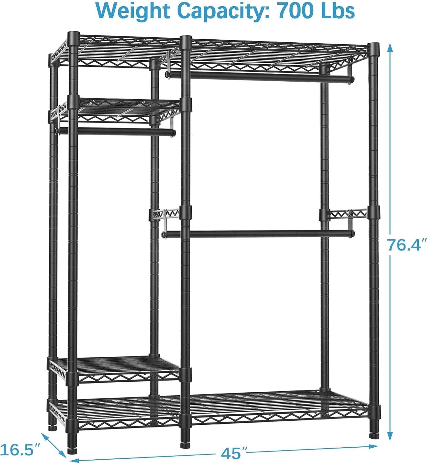 VIPEK V2 Garment Rack Metal Clothing Rack for Hanging Clothes, Free Standing Closet Wardrobe, Max Load 700LBS