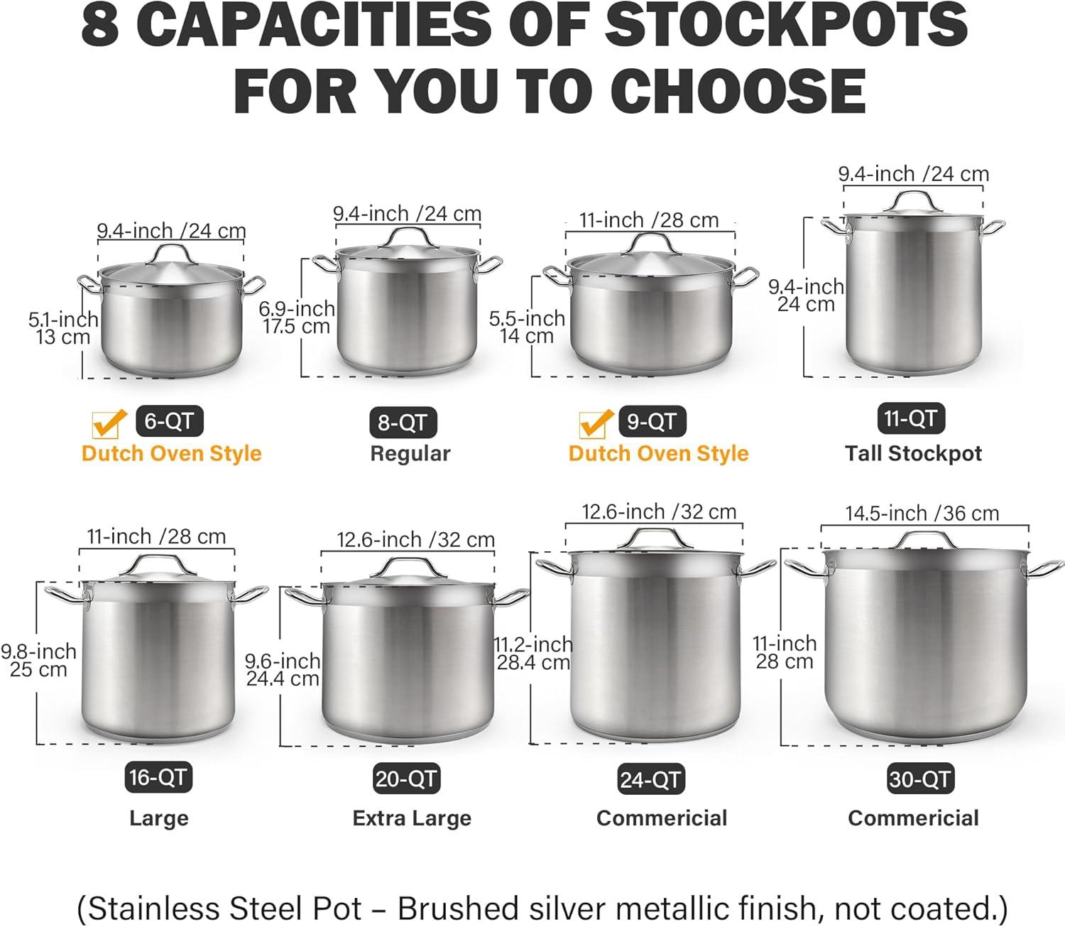 Cooks Standard Cooks Standard 6 Quarts Stainless Steel Stock Pot