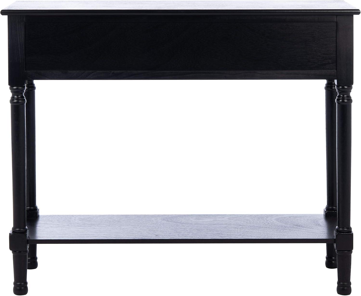 Ryder Black Striated 2-Drawer Console Table with Storage