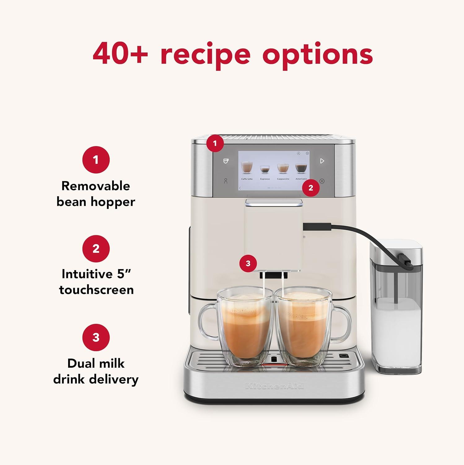 KitchenAid ® KF8 Fully Automatic Espresso Machine in Porcelain White