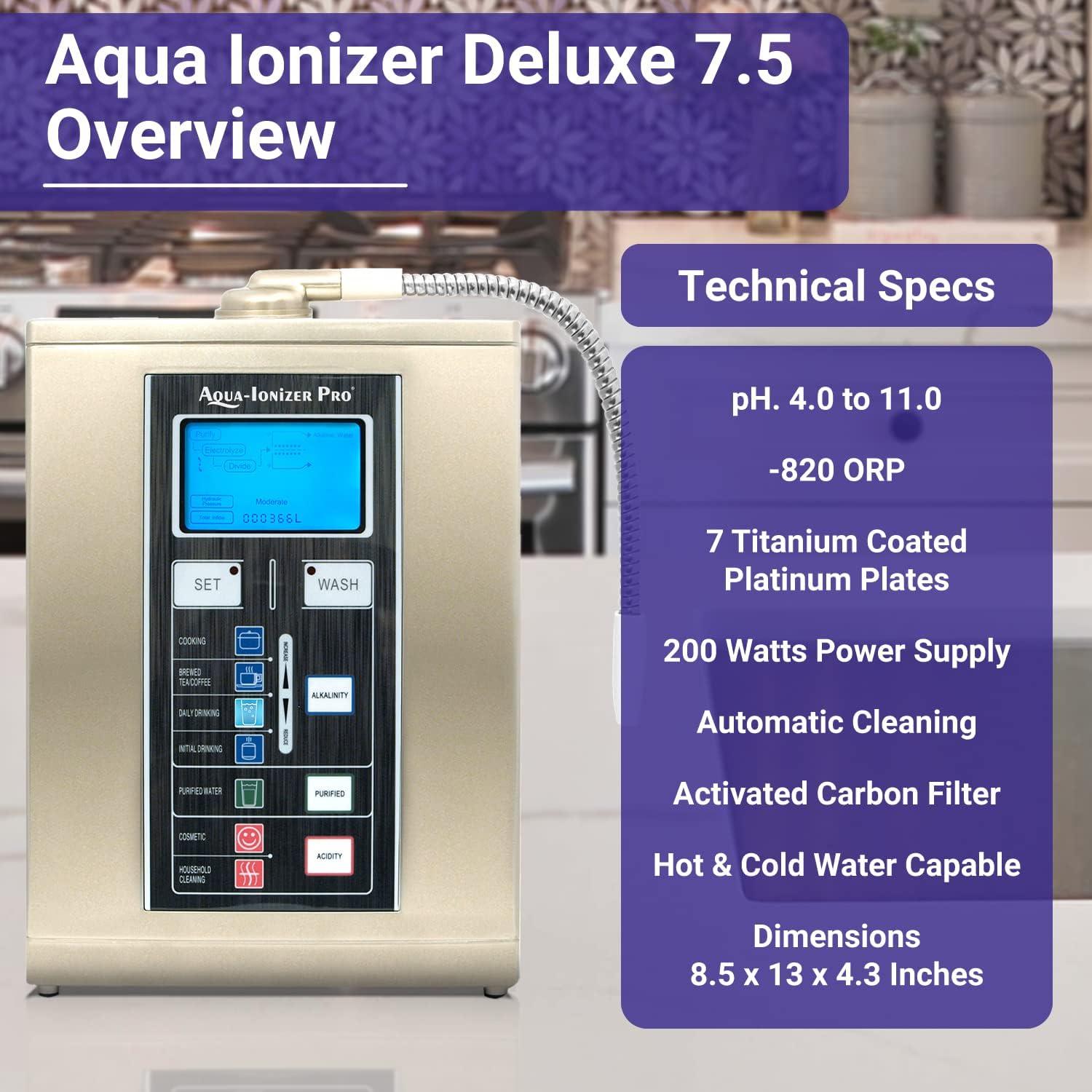 Aqua Ionizer Deluxe 7.5 Alkaline Water Ionizer