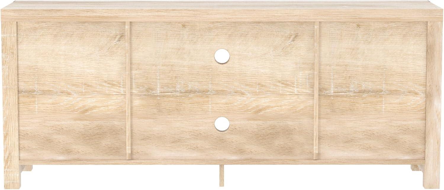 Walker Edison Classic White Oak 58" TV Stand with Cabinet