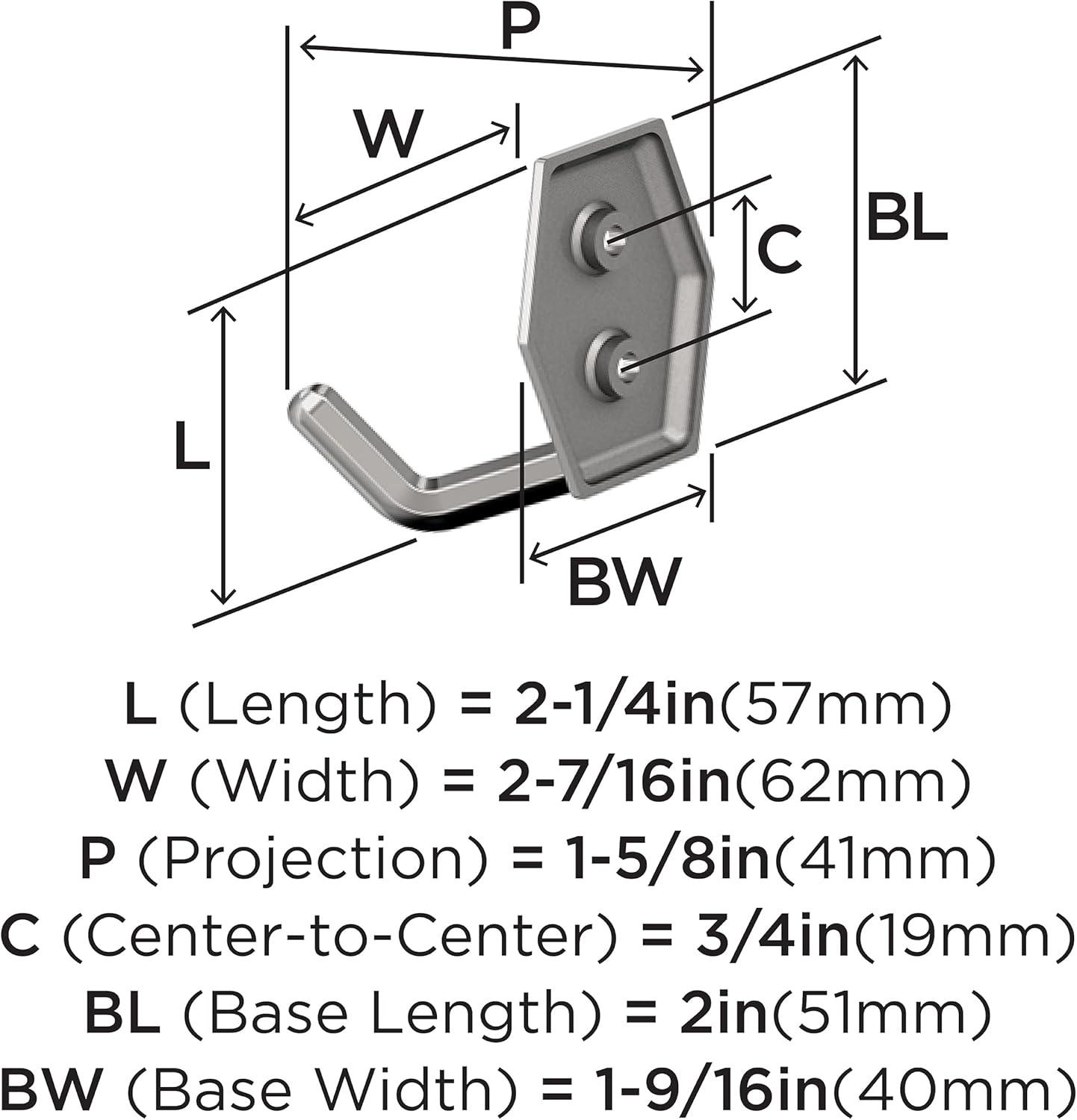 Benton Transitional Double Prong Decorative Wall Hook