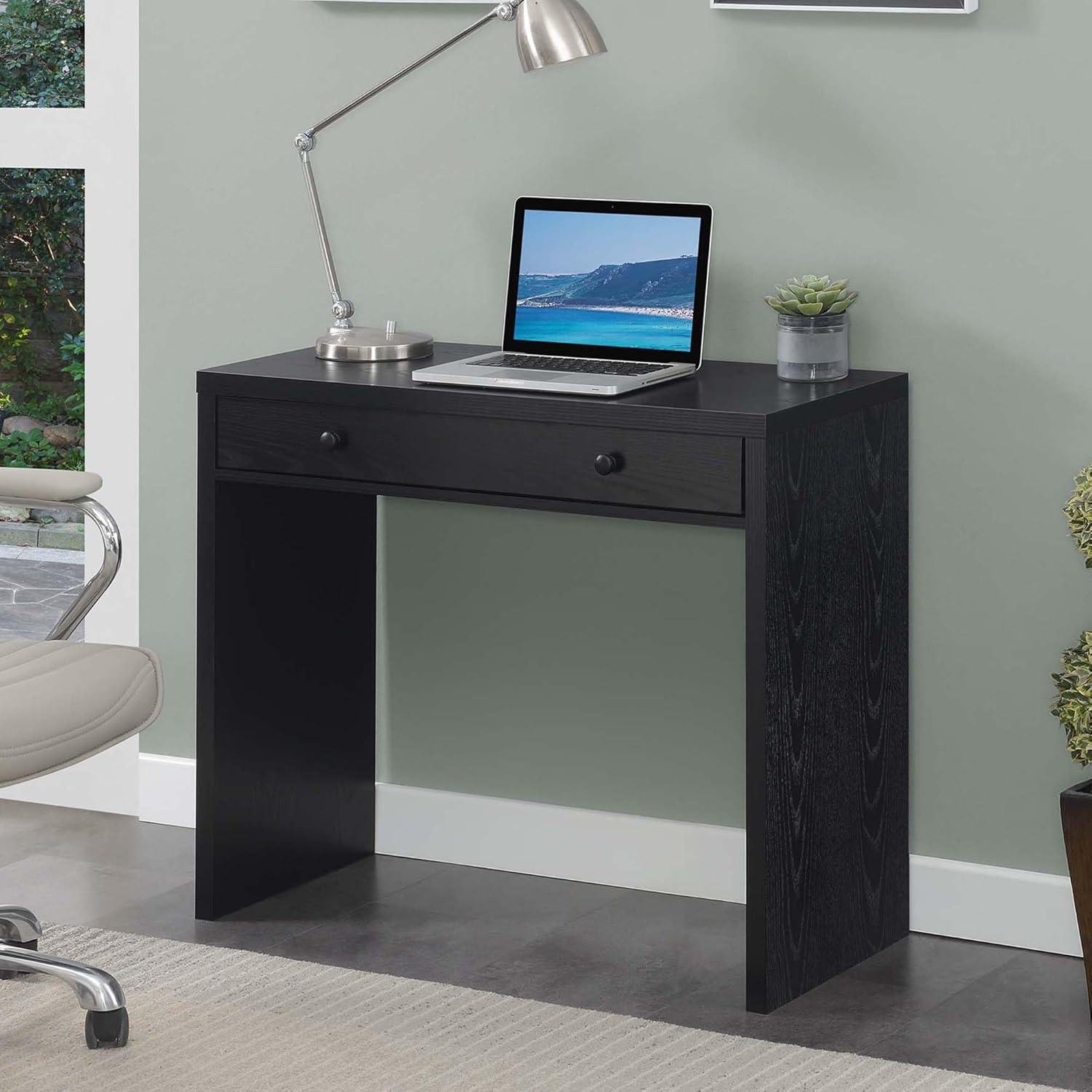 Convenience Concepts Northfield 30 inches Tall 1 Drawer 36-inch Desk, Black, All Ages