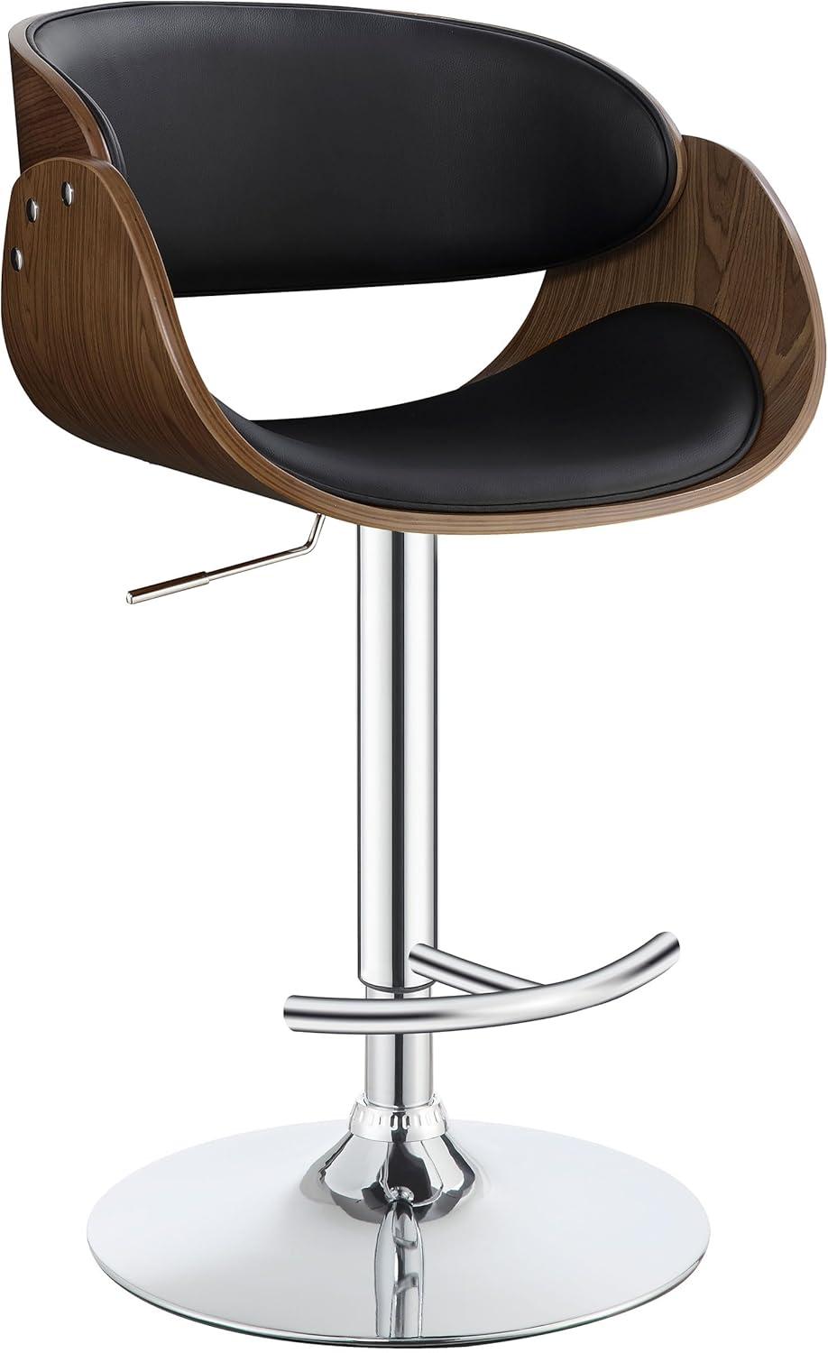 Dana Adjustable Bar Stool Black and Chrome