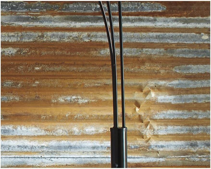 Signature Design by Ashley Sheriel Industrial Metal Arc Floor Lamp with Adjustable Neck, Black