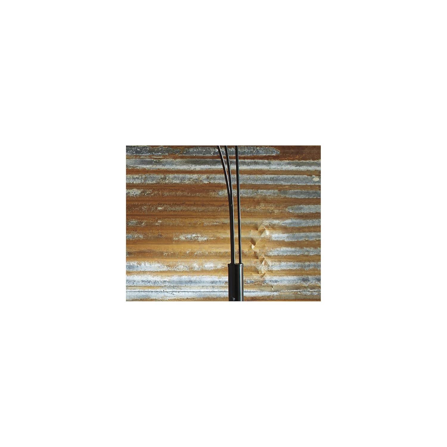 Signature Design by Ashley Sheriel Industrial Metal Arc Floor Lamp with Adjustable Neck, Black