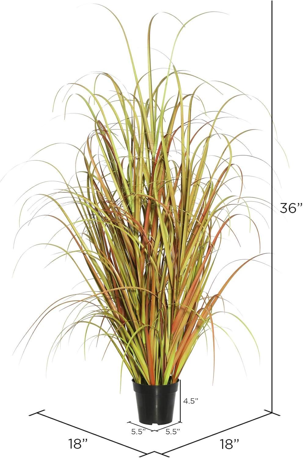 Vickerman Artificial Grass Plant (36") Brown: PVC Faux Pampas, Sheltered Outdoor Indoor Decor