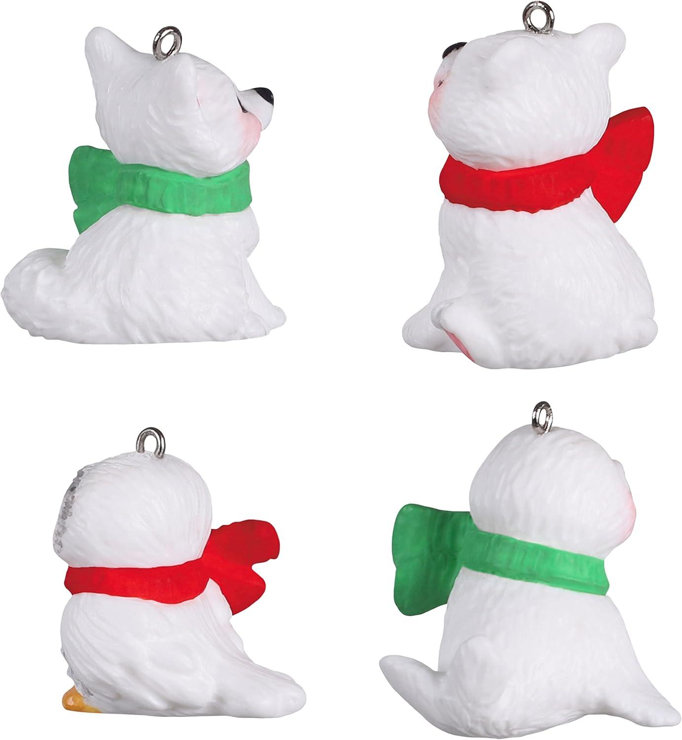 Hallmark Keepsake Miniature Christmas Ornament 2022, Snow Buddies, Mini Set of 4