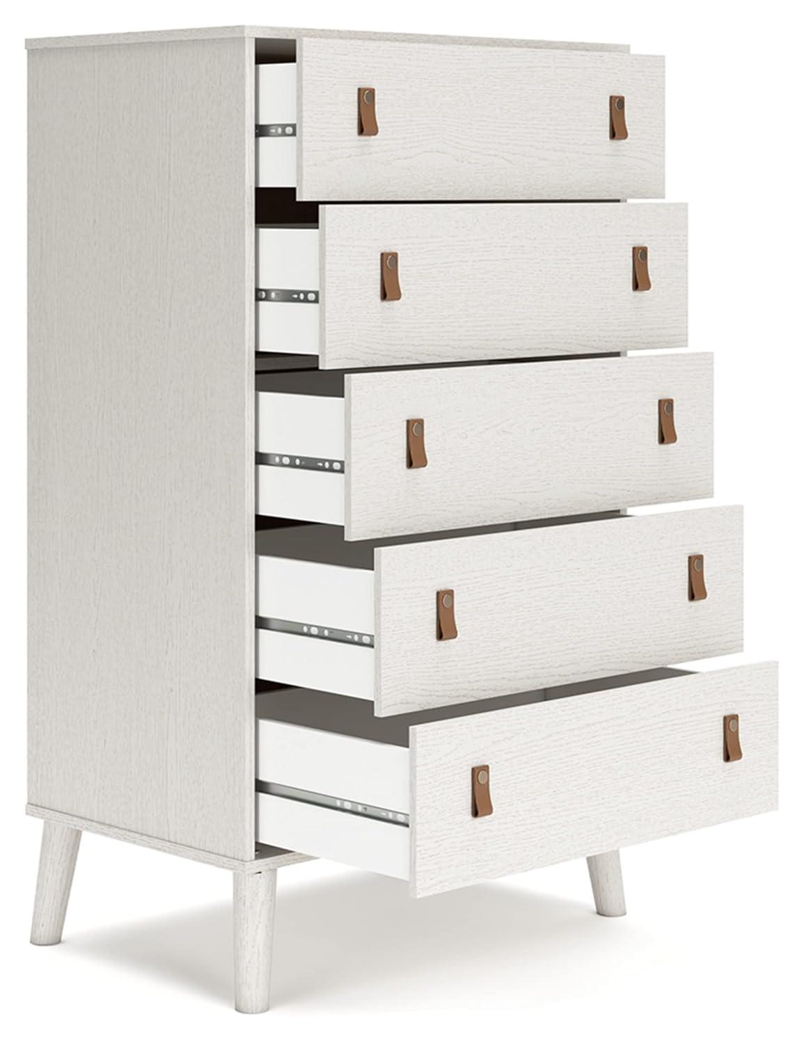 Aprilyn 5 Drawer 29.88" W Lingerie Chest withInterchangeable Leather Handles