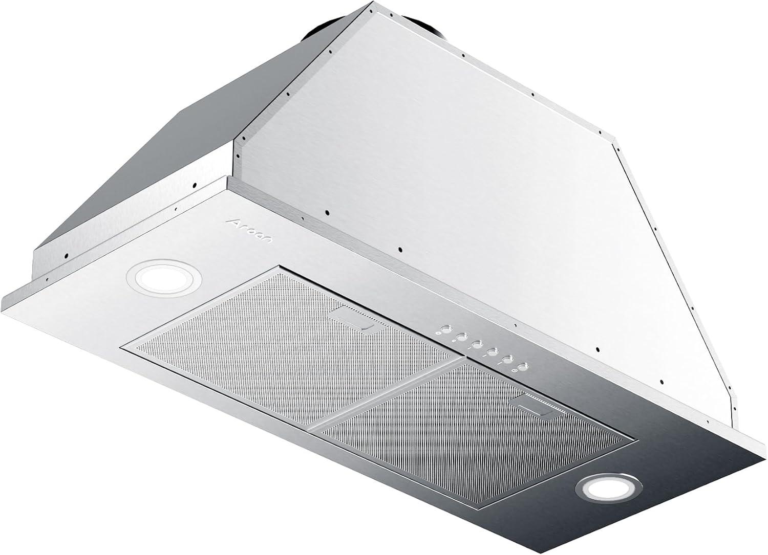 36-Inch Stainless Steel Insert Range Hood with LED Lighting