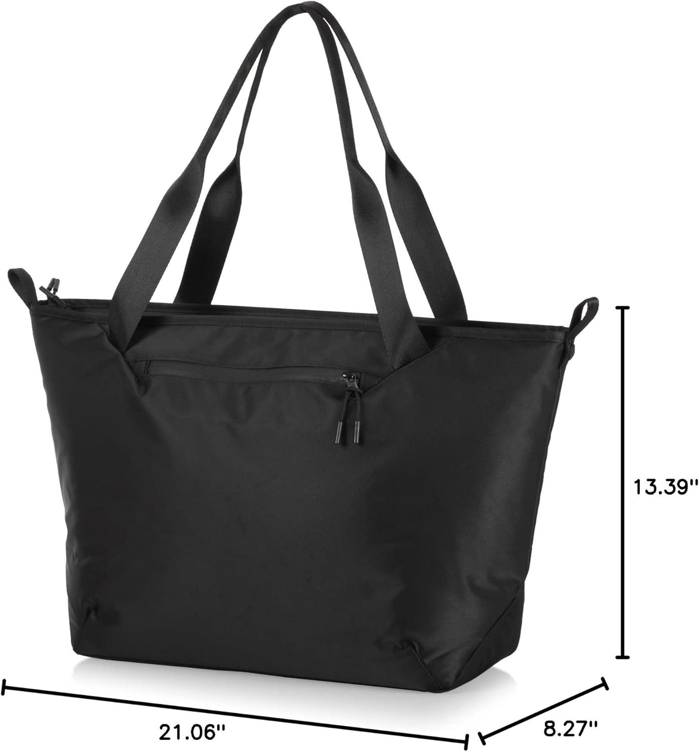 Carbon Black Insulated Recycled Material Cooler Tote Bag