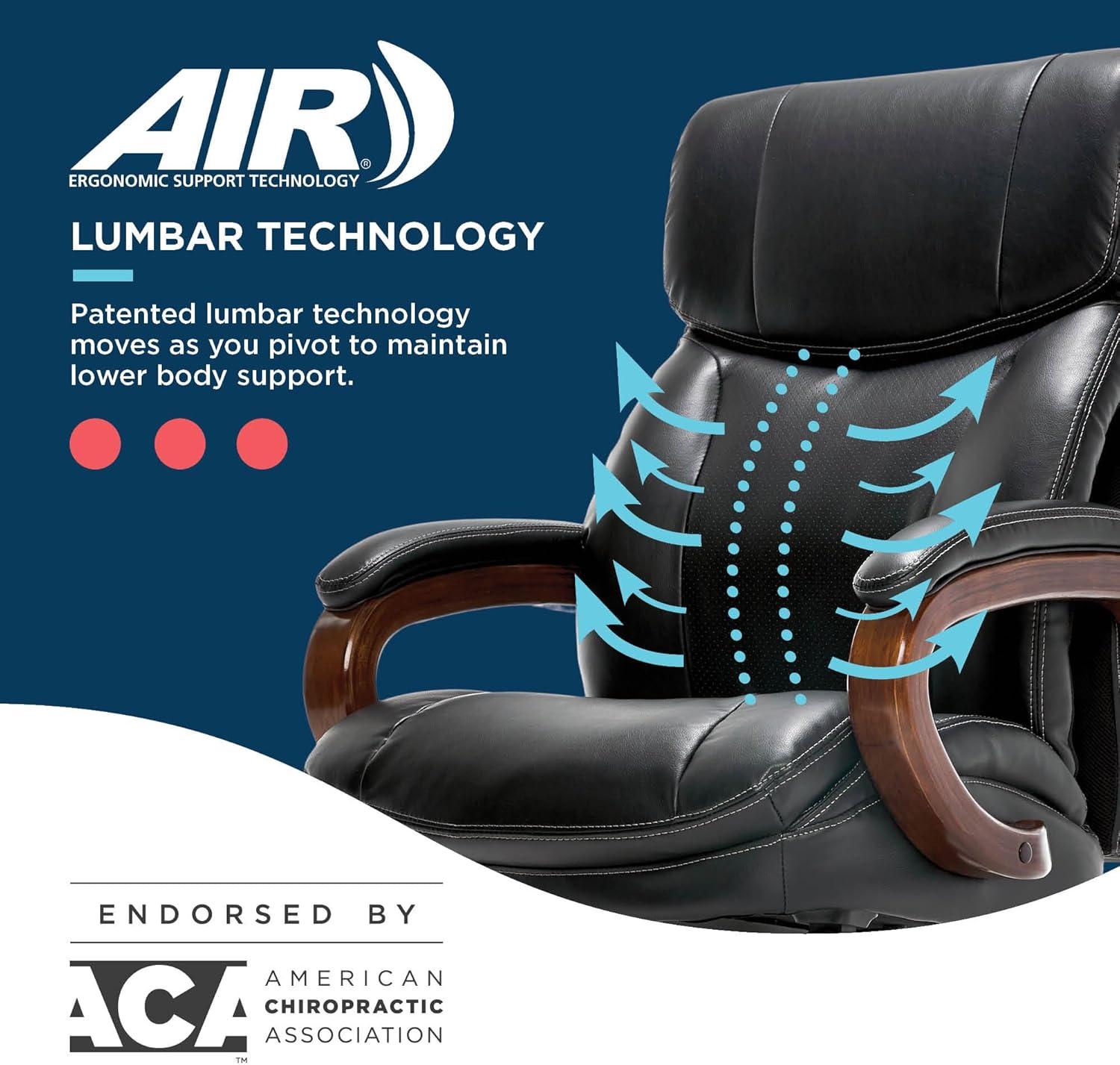 La-Z-Boy Trafford Big and Tall Executive Ergonomic Office Chair with AIR Lumbar Technology