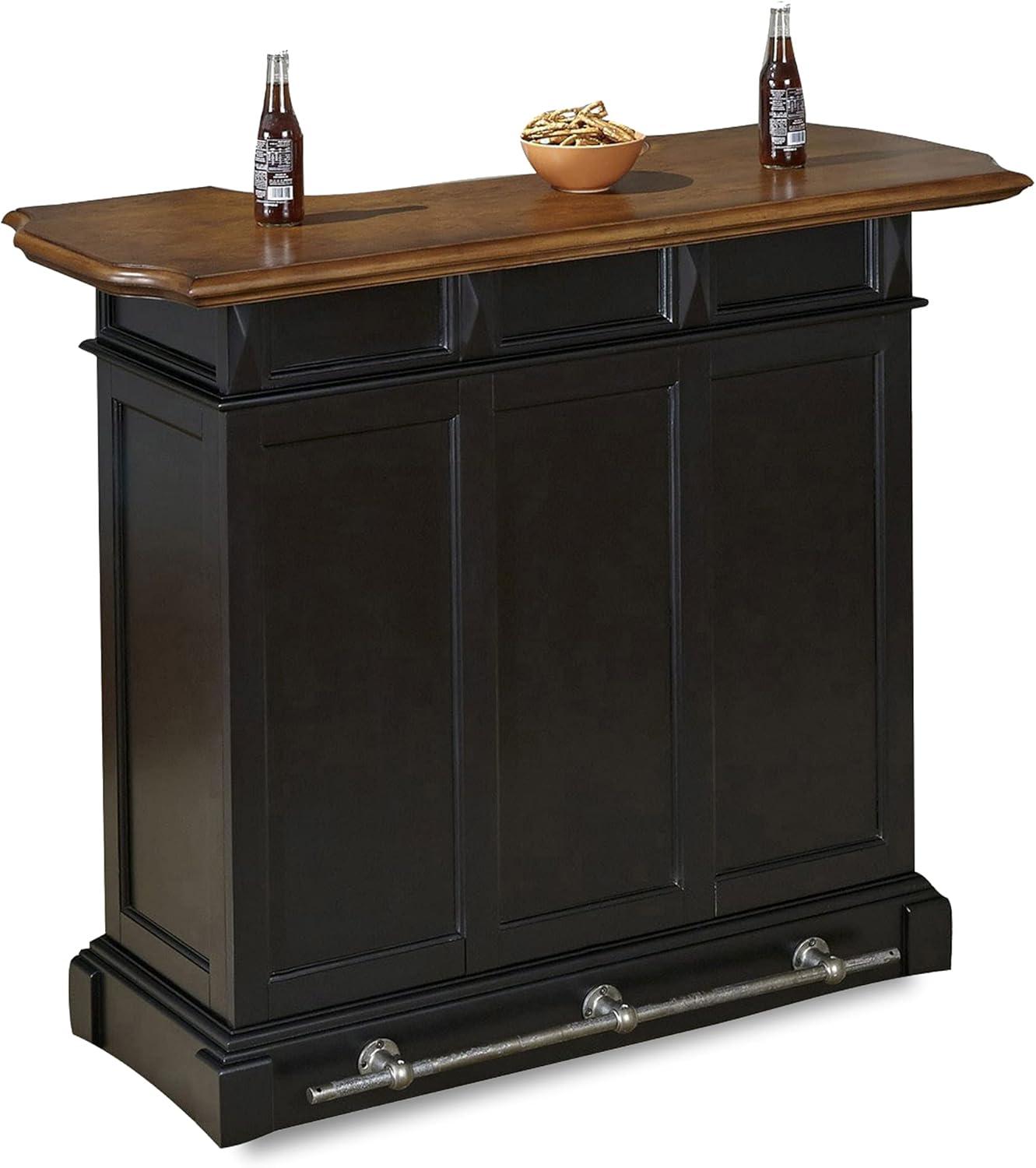 Americana Bar - Black: Home Styles Mid-Century Modern, Hardwood, Adjustable Shelves