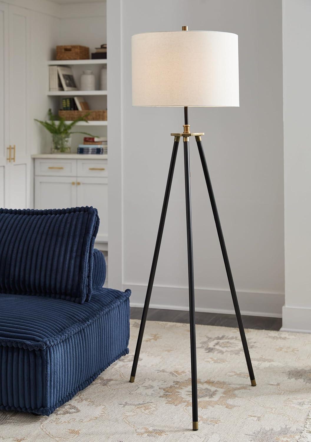 Signature Design by Ashley Cashner Floor Lamp, Black & Gold Finish