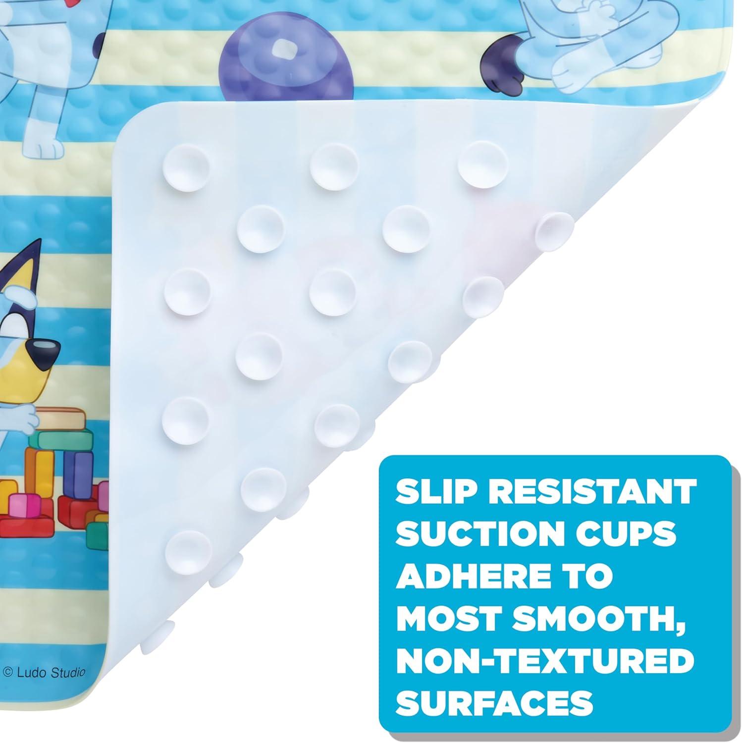 Bluey Non-Slip Vinyl Bath Mat for Kids with Suction Cups