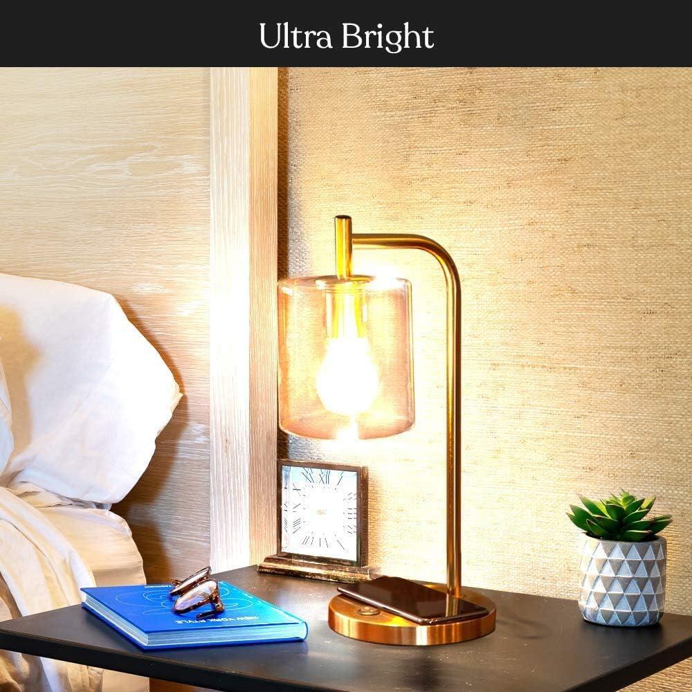 Elizabeth 16 in. Mid-Century Modern Desk Lamp with USB Port and Wireless Charging Pad