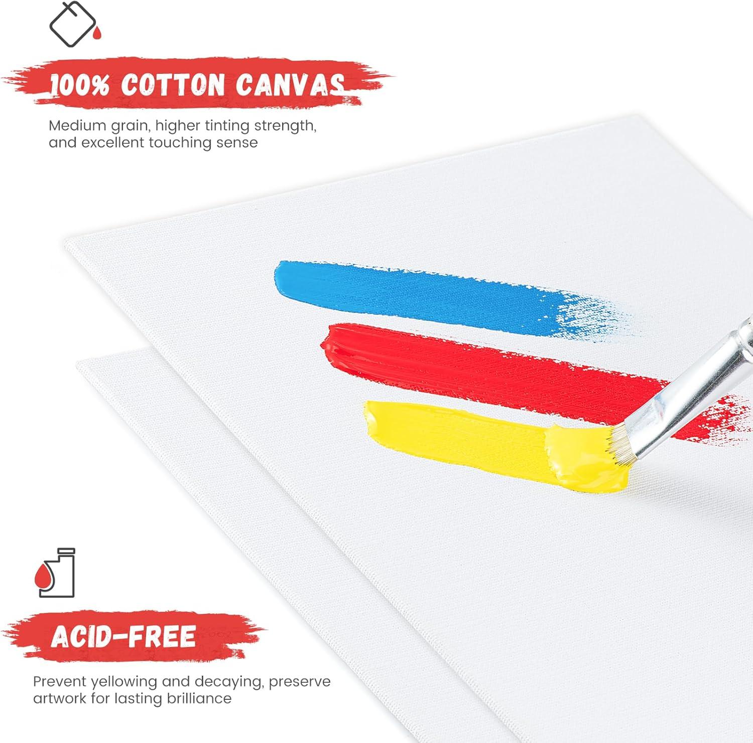 Canvas Boards for Painting, 42 Pack 5x7 Inch Small Canvases for Painting Using Acrylic Paint or Oil （Pre-Primed）