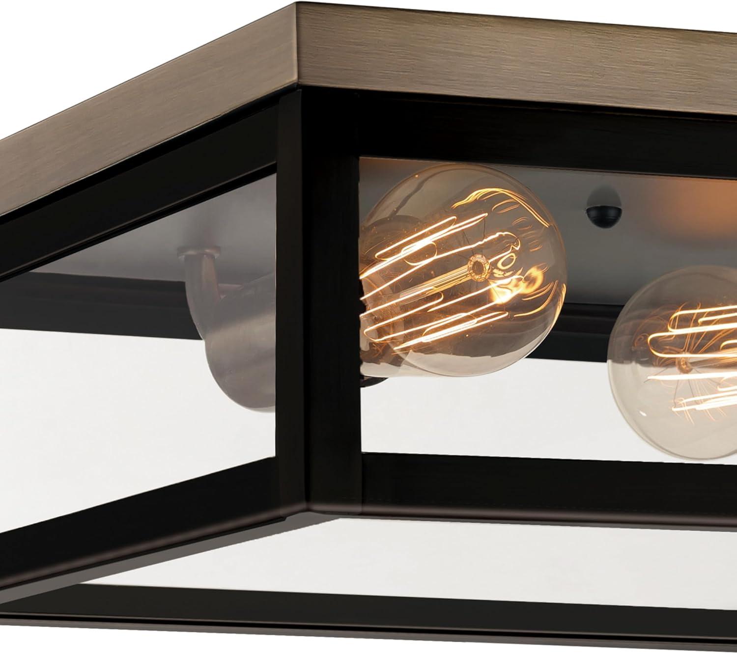 Globe Electric Verona 5.12 in. H X 13 in. W X 13 in. L Dark Bronze Ceiling Light