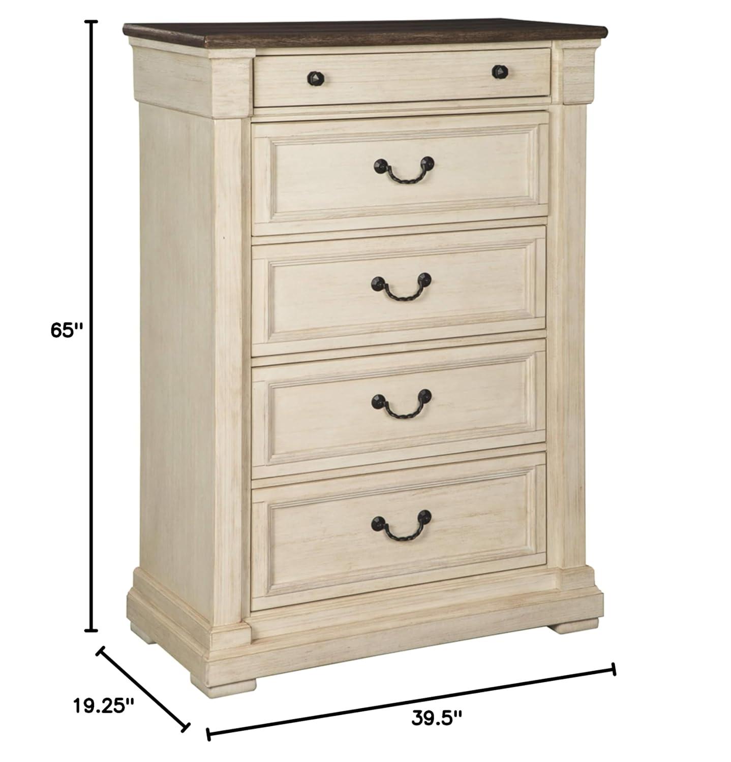 Bolanburg Dresser Antique White: 9-Drawer Storage, No Assembly - Signature Design by Ashley