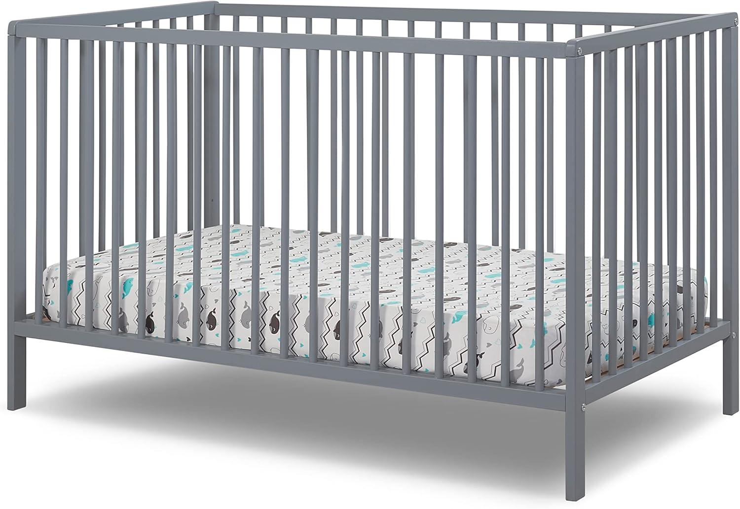 Sorelle Happy 3-in-1 Convertible Crib - Gray