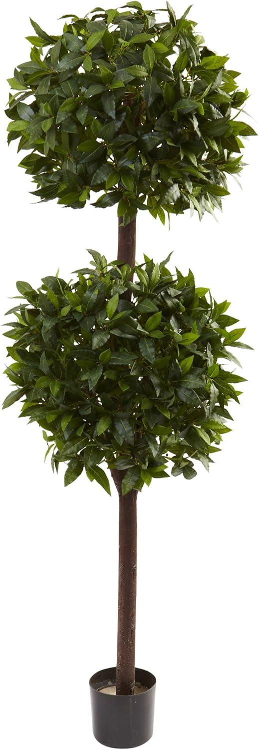 Nearly Natural 6-ft Sweet Bay Double Ball Topiary