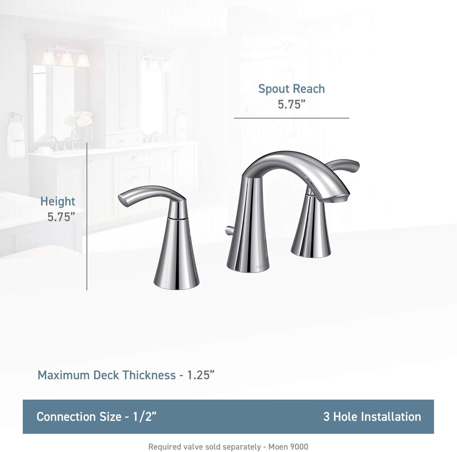 Glyde Widespread Bathroom Faucet with Drain Assembly