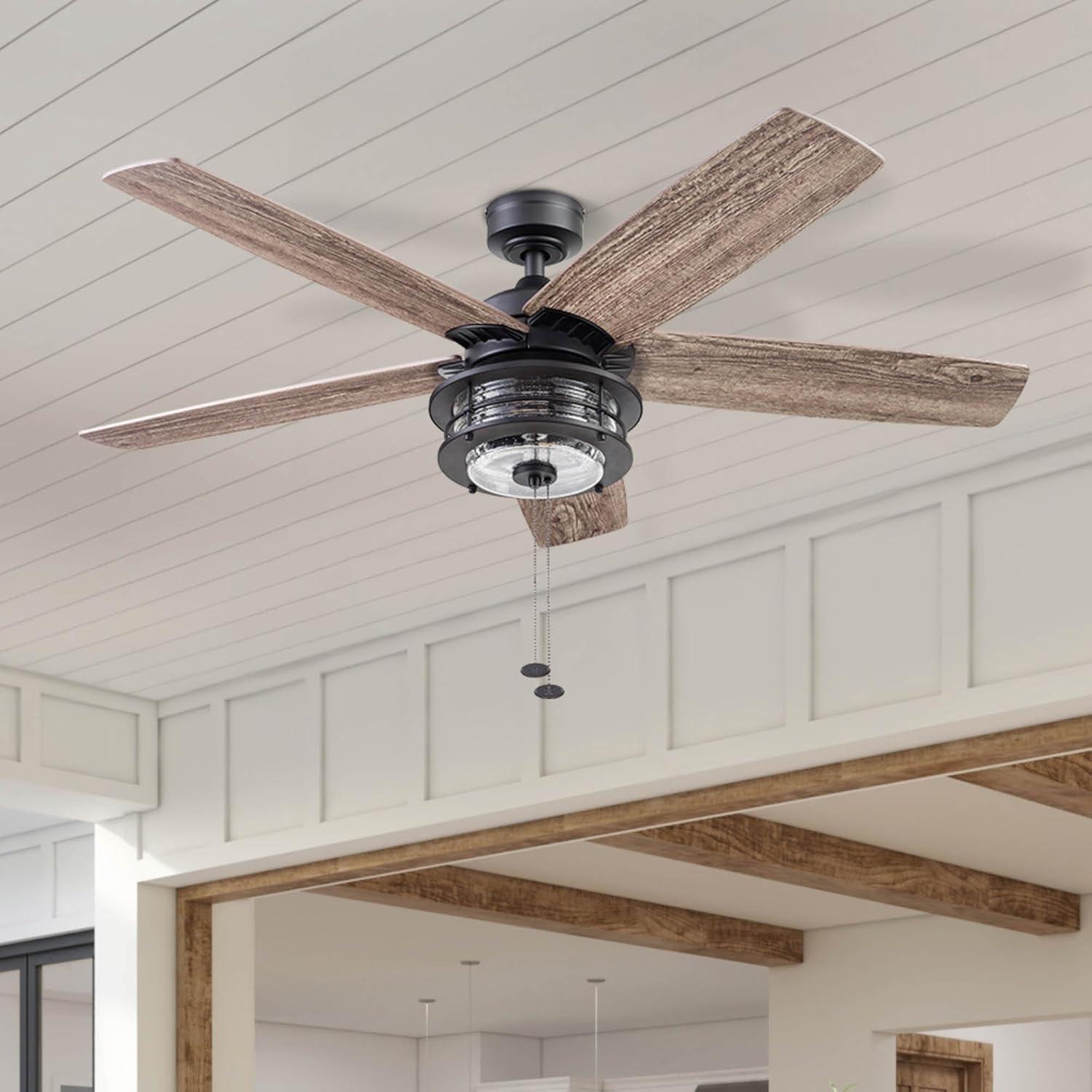 52" Foxhaven 5 - Blade Standard Ceiling Fan with Pull Chain and Light Kit Included