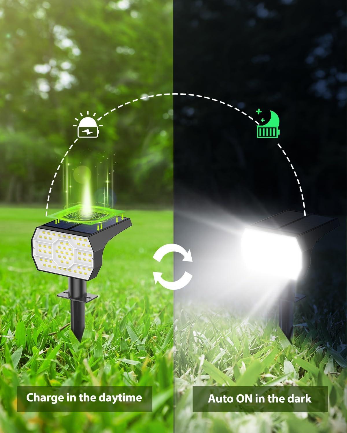 Solar Powered Black LED Pathway Lights Multipack