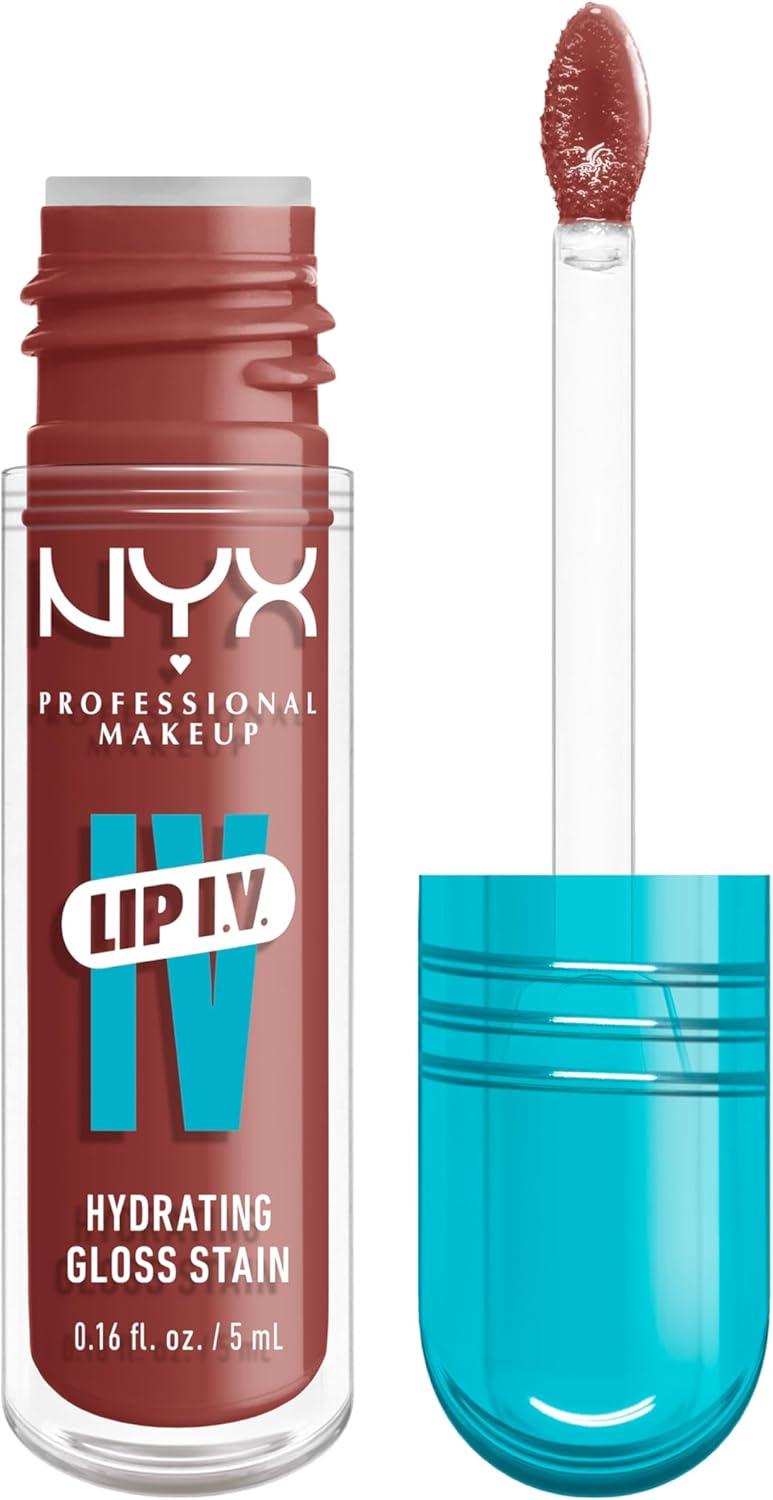 NYX Professional Makeup Lip IV Hydrating Lip Gloss Stain - Drippin in Rose - 0.16 fl oz