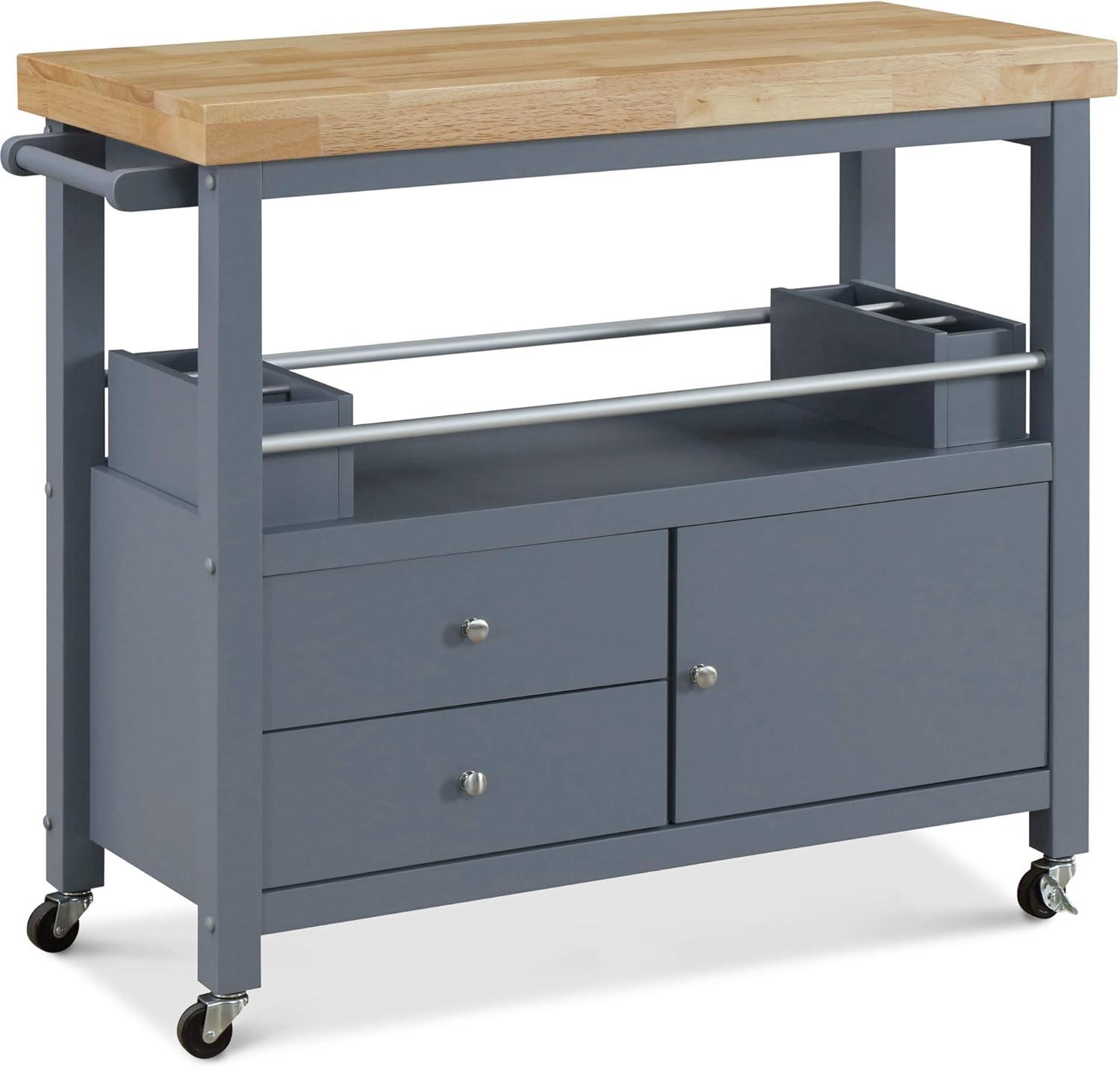 ClickDecor Gerolakkos ClickDecor Anson Kitchen Island Bar Cart with Storage