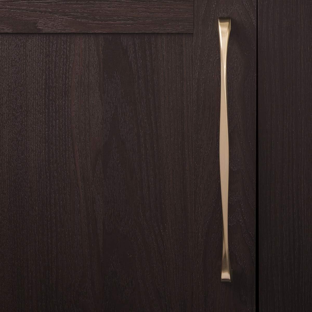 Twist Kitchen Cabinet Handles, Solid Core Drawer Pulls for Cabinet Doors, 12"