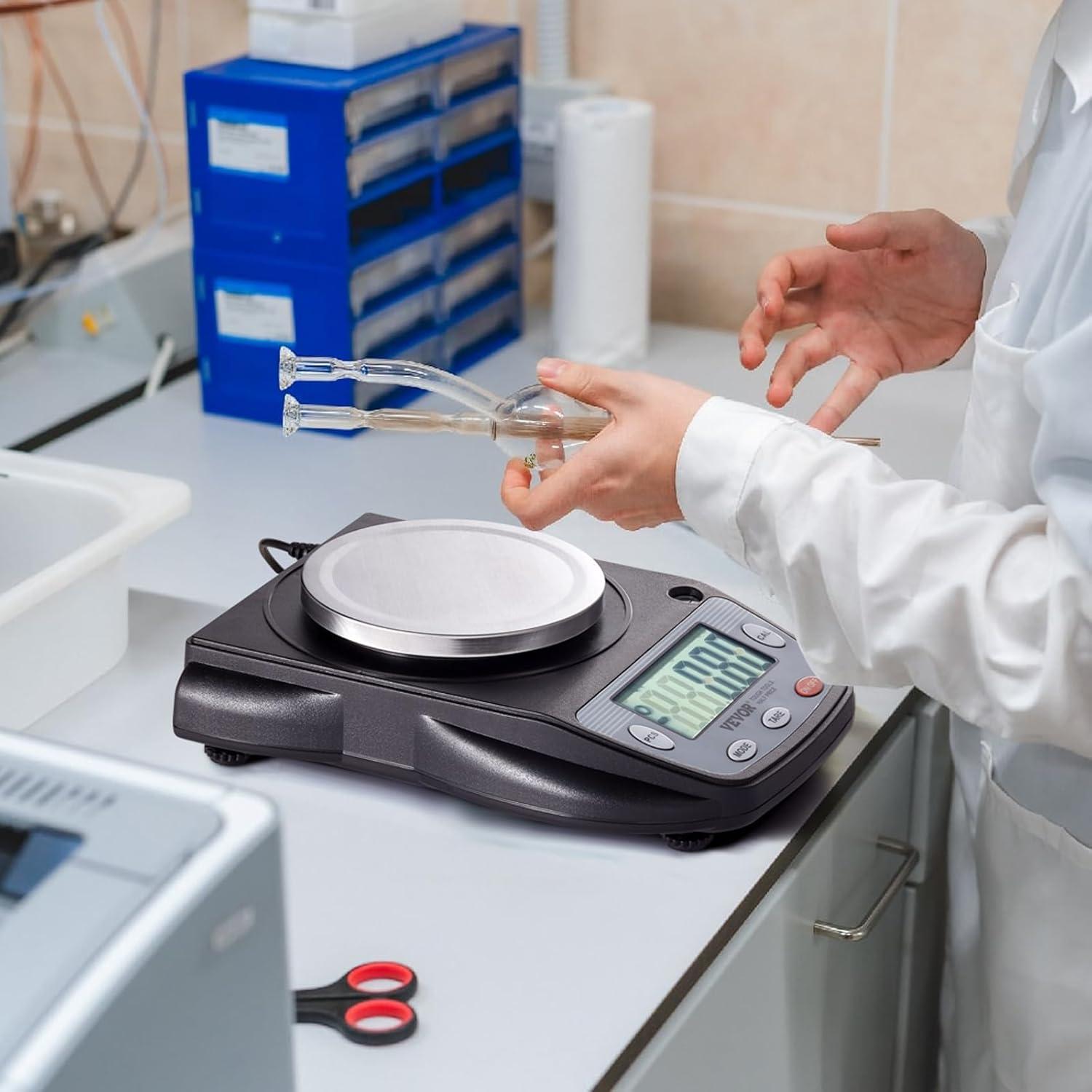 VEVOR Analytical Balance Lab Scale 600g x 0.01g 6 Units Conversion Electronic