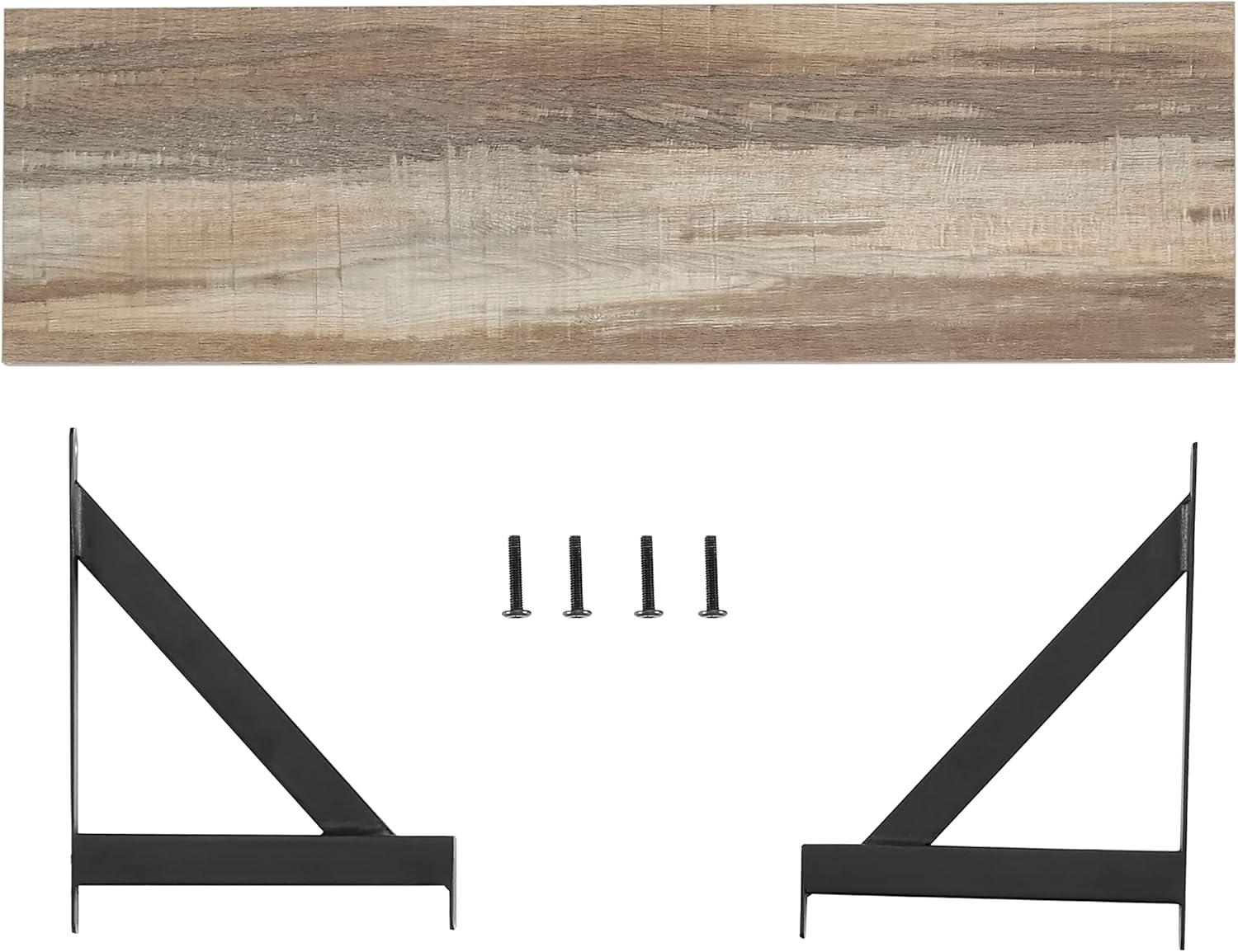 17 Stories Floating Wall Shelf on Triangle Bracket