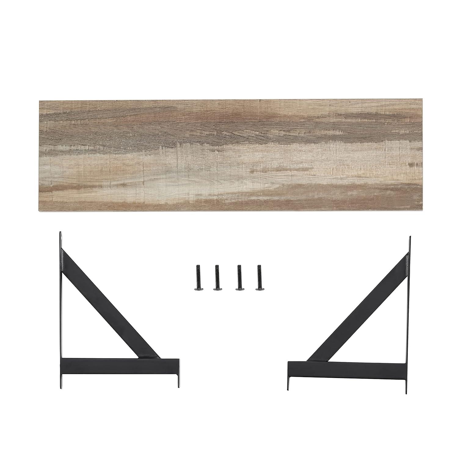 17 Stories Floating Wall Shelf on Triangle Bracket