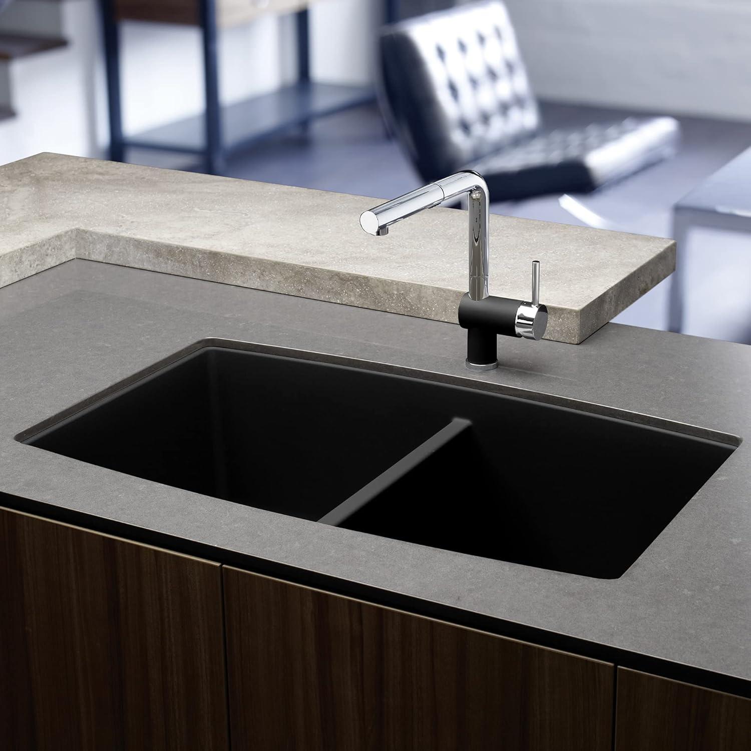 Performa SILGRANIT 33" L x 19" W Double Bowl Undermount Kitchen Sink