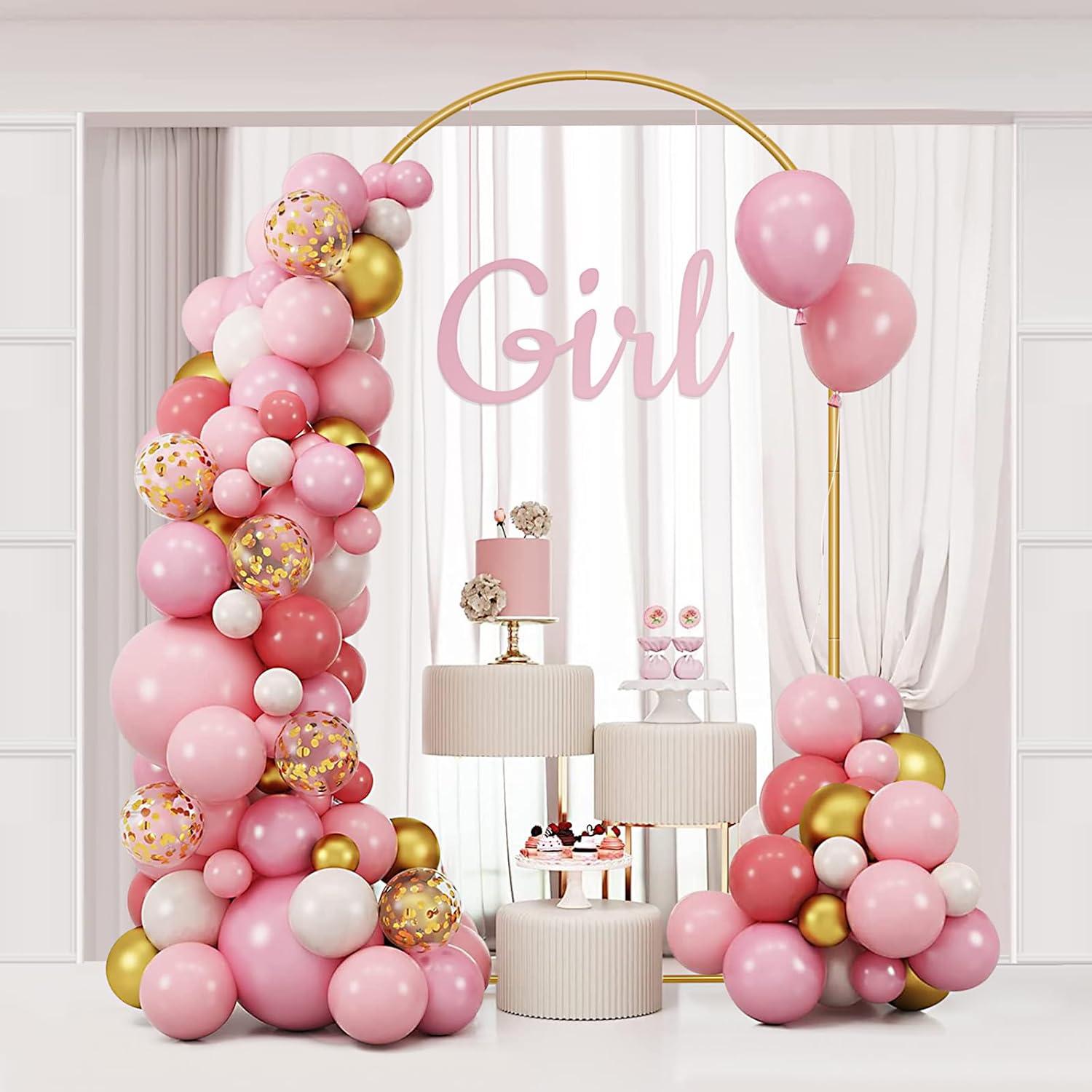 Gold Wedding Arch Backdrop Stand Metal Arched Frame Gold Balloon Arch Stand for Ceremony,Birthday,Wedding Decoration