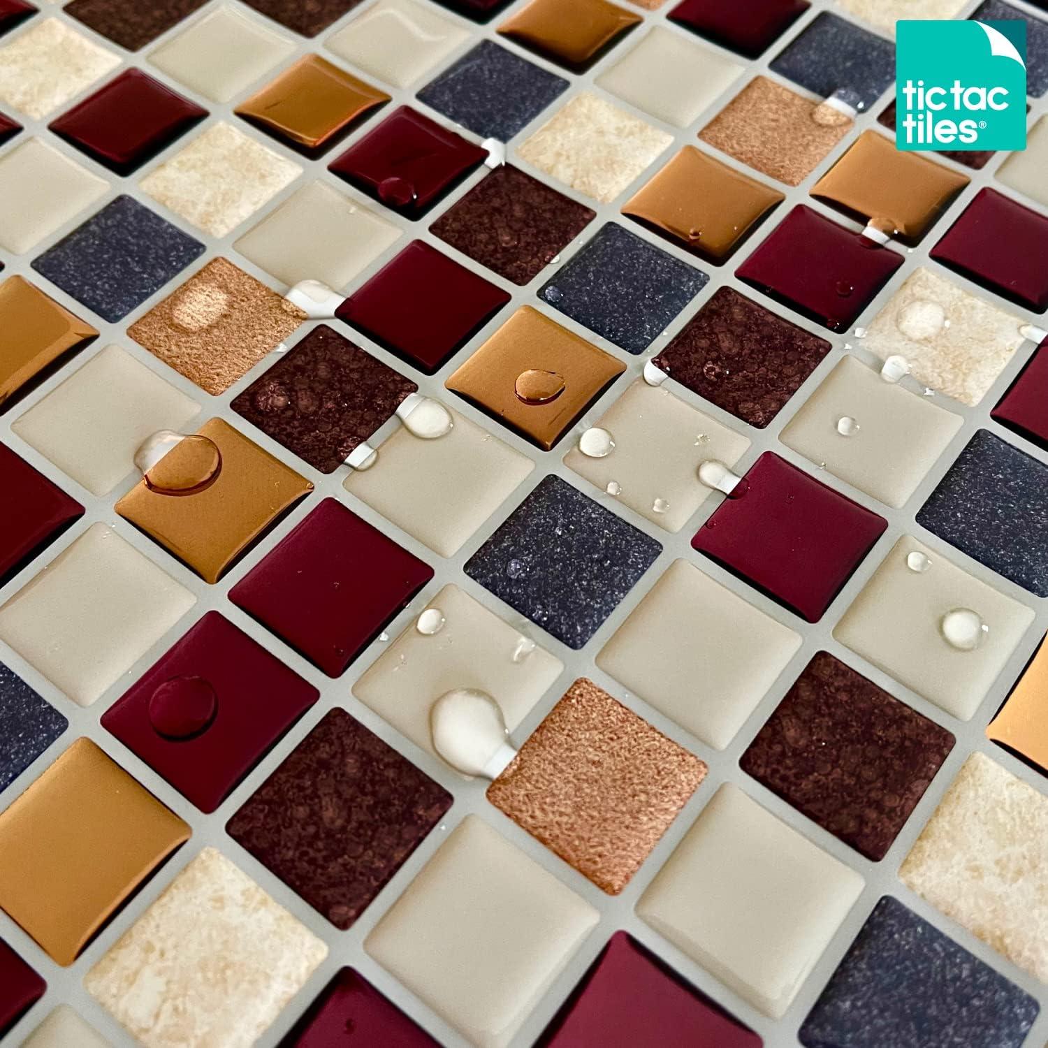 12'' W x 12'' L PVC Peel and Stick Mosaic Tile